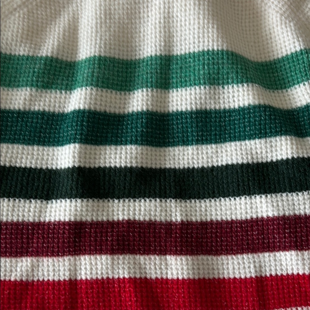 Lou & Grey Cream And Green Cowl Turtleneck Sweater - image 3